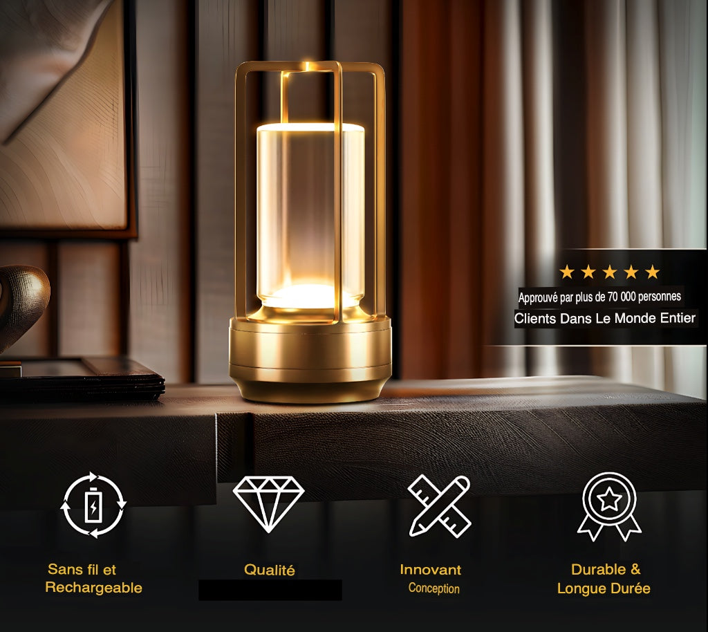LAMPE DE TABLE EN CRISTAL