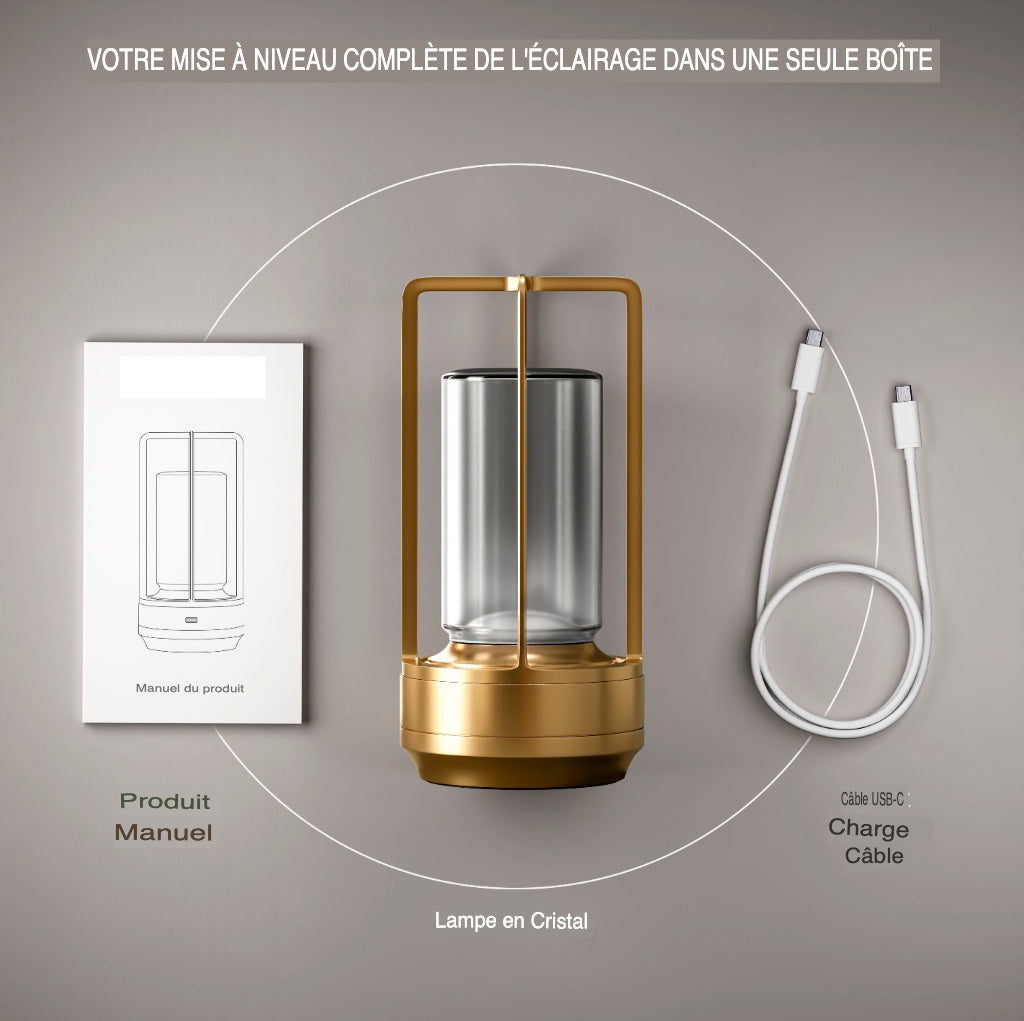 LAMPE DE TABLE EN CRISTAL