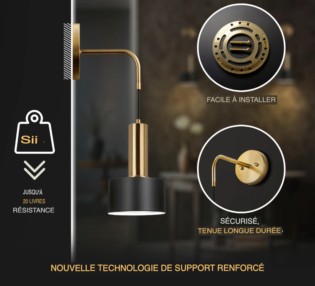 APPLIQUES MURALES SANS FIL GLOWDROP (ENSEMBLE DE 2 + 2 AMPOULES GRATUITES)