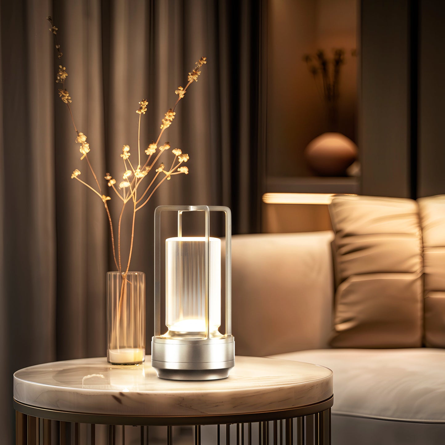 LAMPE DE TABLE EN CRISTAL