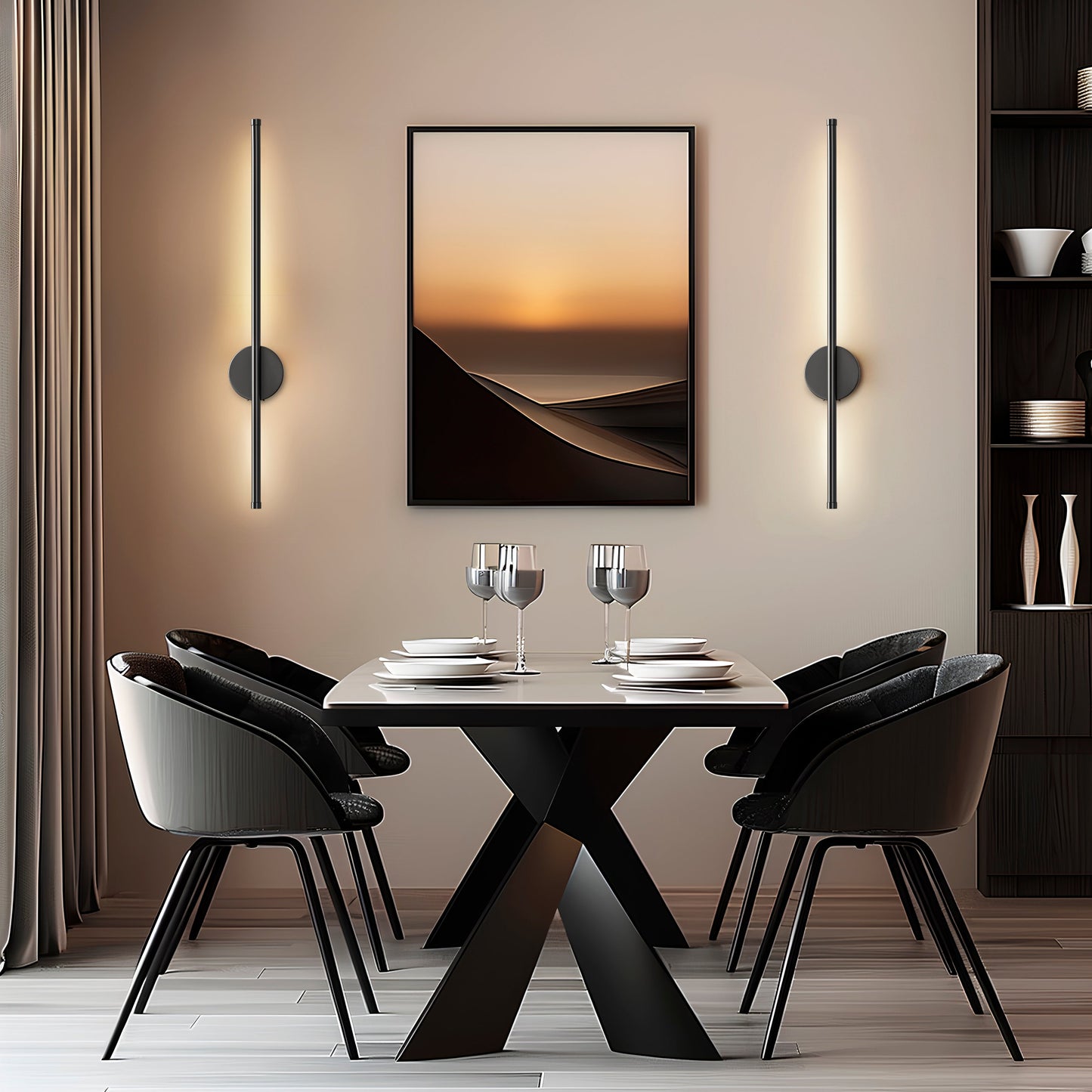 APPLIQUES MURALES MODERNES SANS FIL (LOT DE 2)