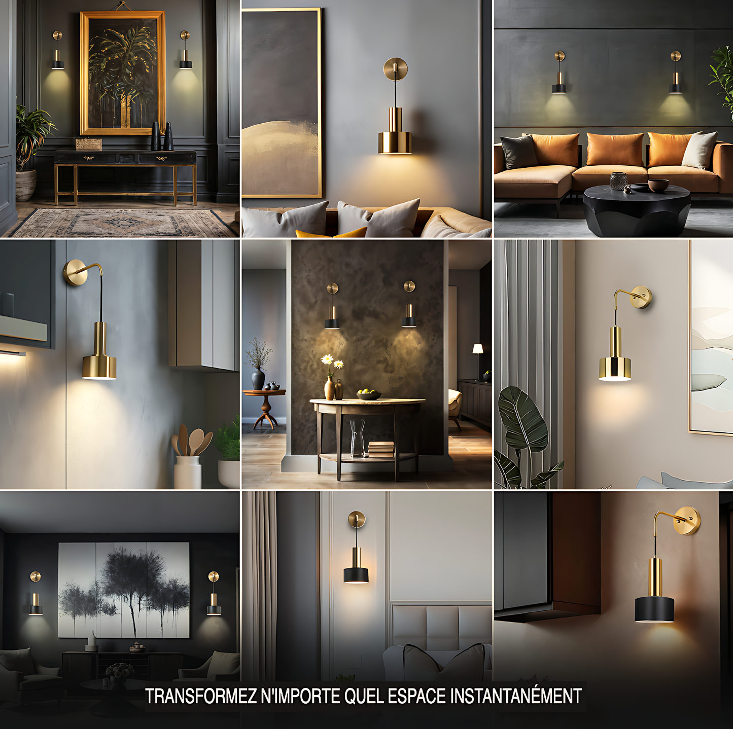 APPLIQUES MURALES SANS FIL GLOWDROP (ENSEMBLE DE 2 + 2 AMPOULES GRATUITES)