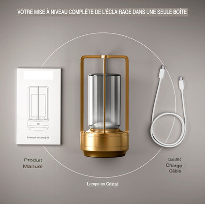 LAMPE DE TABLE EN CRISTAL
