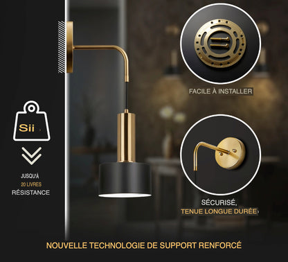 APPLIQUES MURALES SANS FIL GLOWDROP (ENSEMBLE DE 2 + 2 AMPOULES GRATUITES)