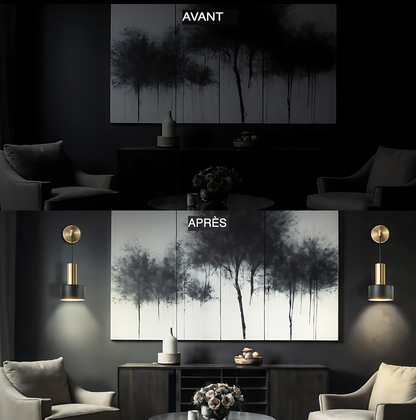 APPLIQUES MURALES SANS FIL GLOWDROP (ENSEMBLE DE 2 + 2 AMPOULES GRATUITES)